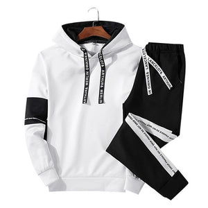 LBL Patchwork Men's Tracksuit Sportswear Autumn Mens Hoodie Set Spring Fashion Letter Printed Sweatsuit Male Trainingspak Mannen