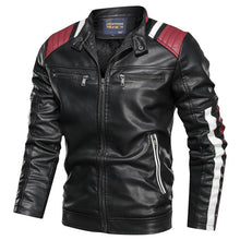 Load image into Gallery viewer, 2019 Autumn Winter Men&#39;s Leather Jacket Casual Fashion Stand Collar Motorcycle Jacket Men Slim Style Quality Leather Jacket Men
