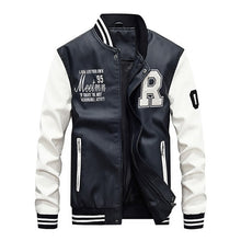 Load image into Gallery viewer, 2019 New Fashion Men Leather Jacket Hit Color Boy Street wear Baseball Jackets Man Thick Coat Casual Jaqueta Masculina XT691